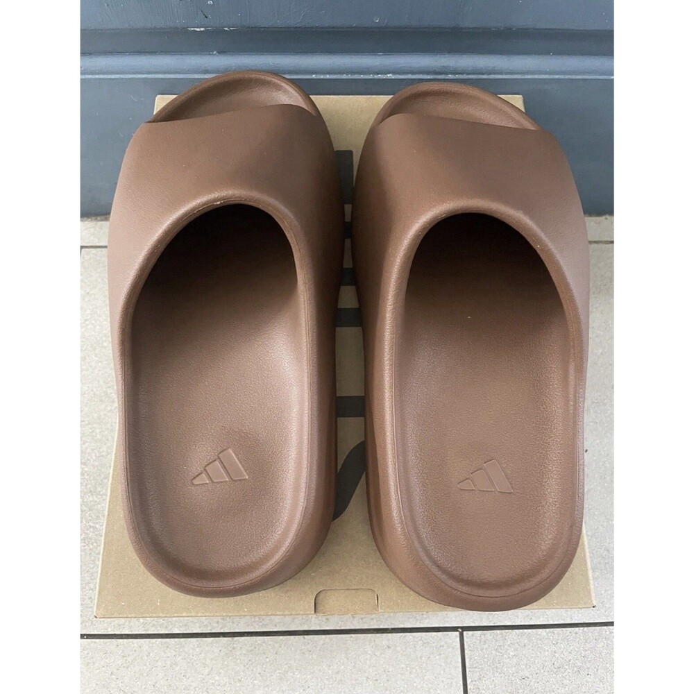 Adidas Yeezy Slide Flax 2024 (FZ5896) Mens Size 9 M / 11 W Brown Brand New w/box - Picture 2 of 5